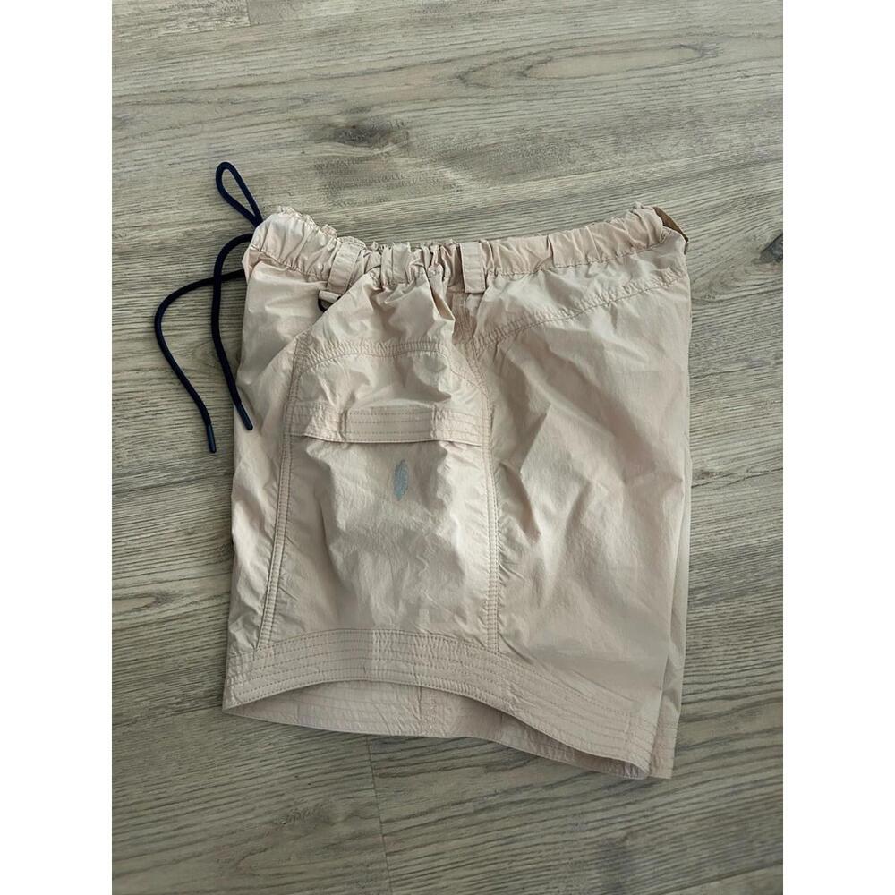 Free People Tan Drawstring Cargo Shorts with Black Accent - Picture 5 of 7